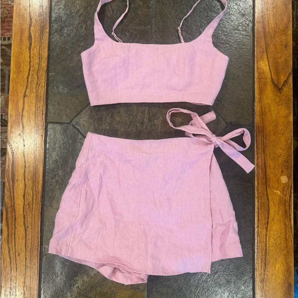 Reformation France Linen Two Piece Set